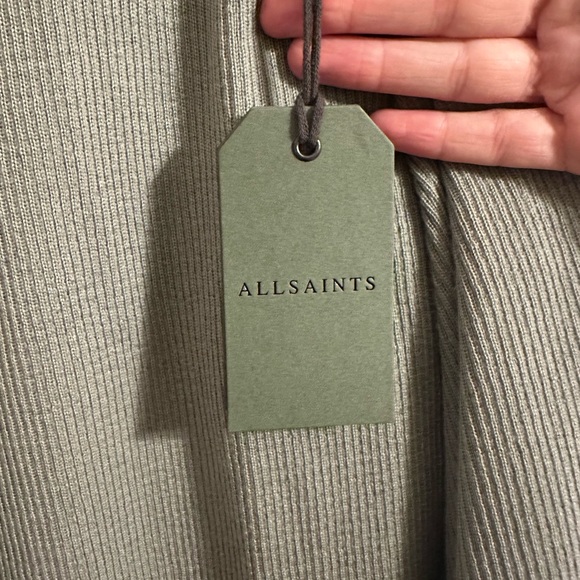 NWT ALLSAINTS mode merino open cardigan - teal green large - Picture 5 of 7